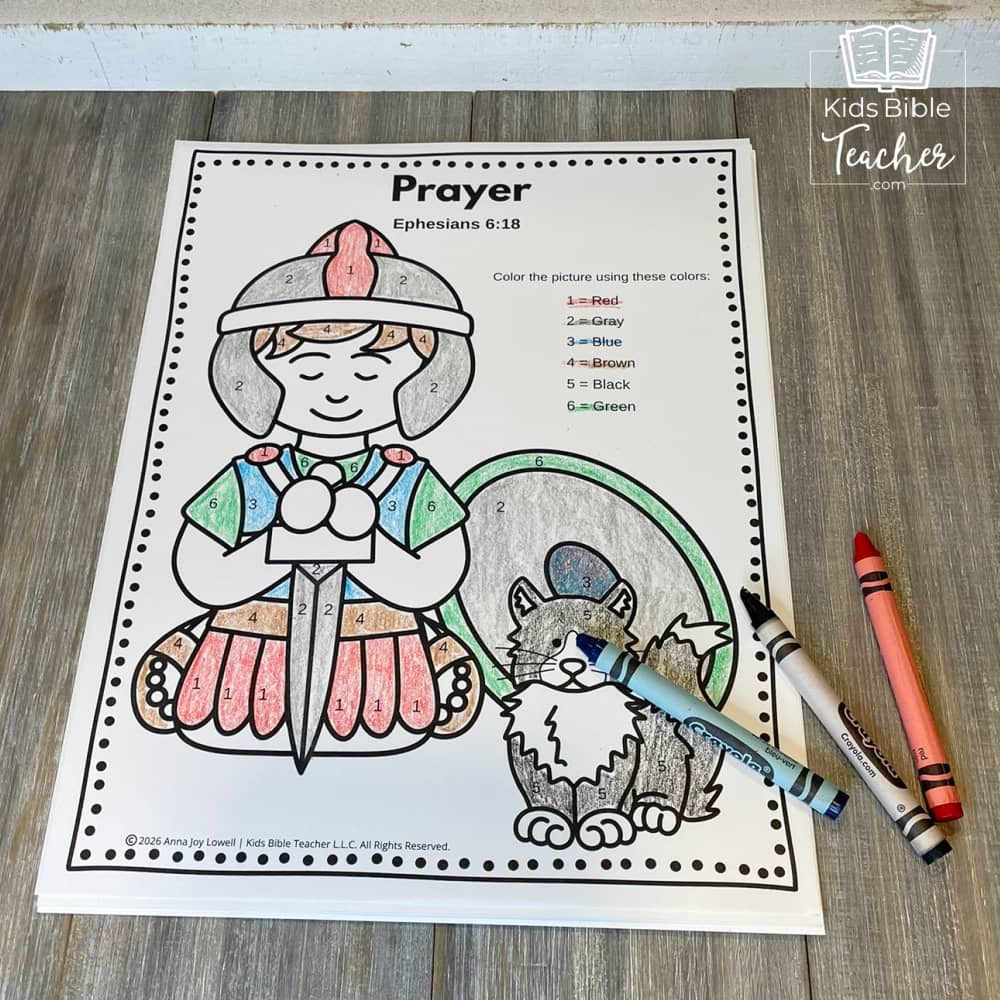 Armor of God Bible Activity Pages for Preschool–1st Grade (Ephesians 6)