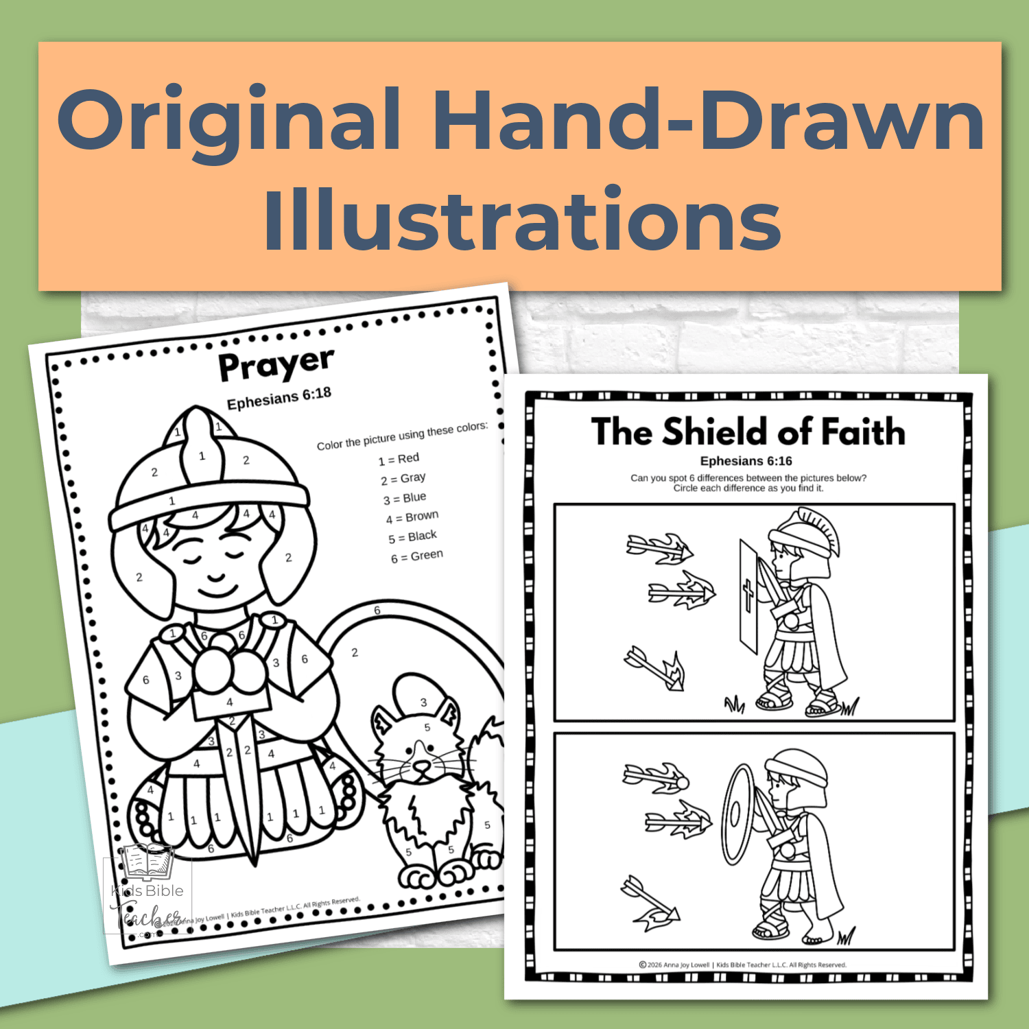 Armor of God Bible Activity Pages for Preschool–1st Grade (Ephesians 6)