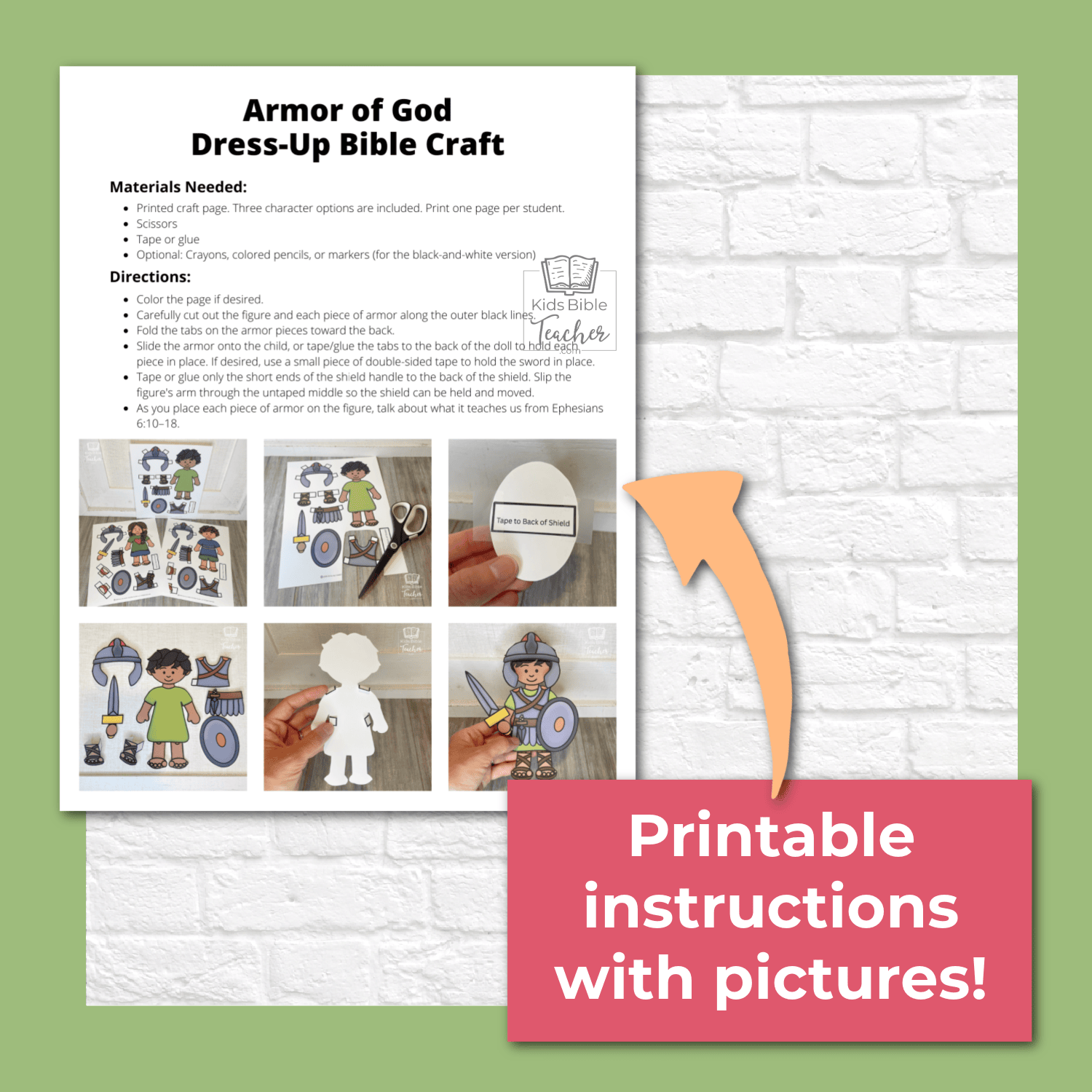 Armor of God Dress-Up Bible Craft for Kids