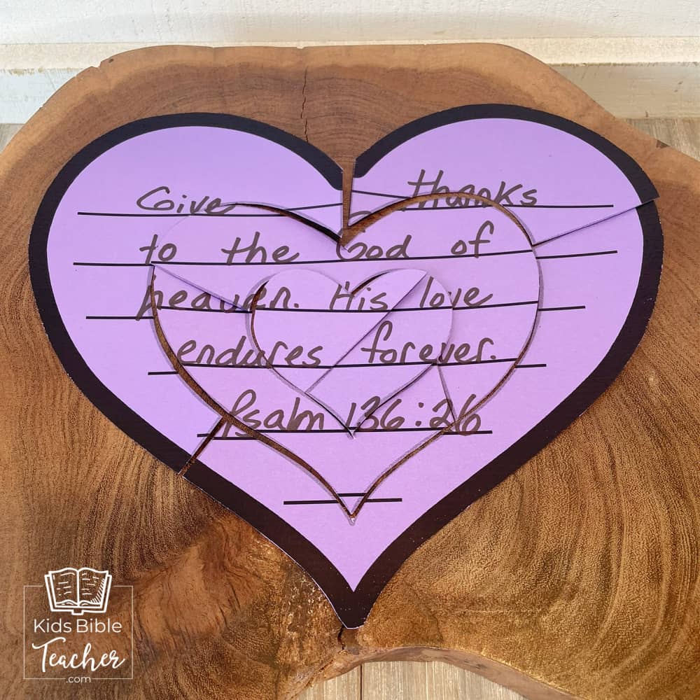 Heart Puzzles for Memory Verses