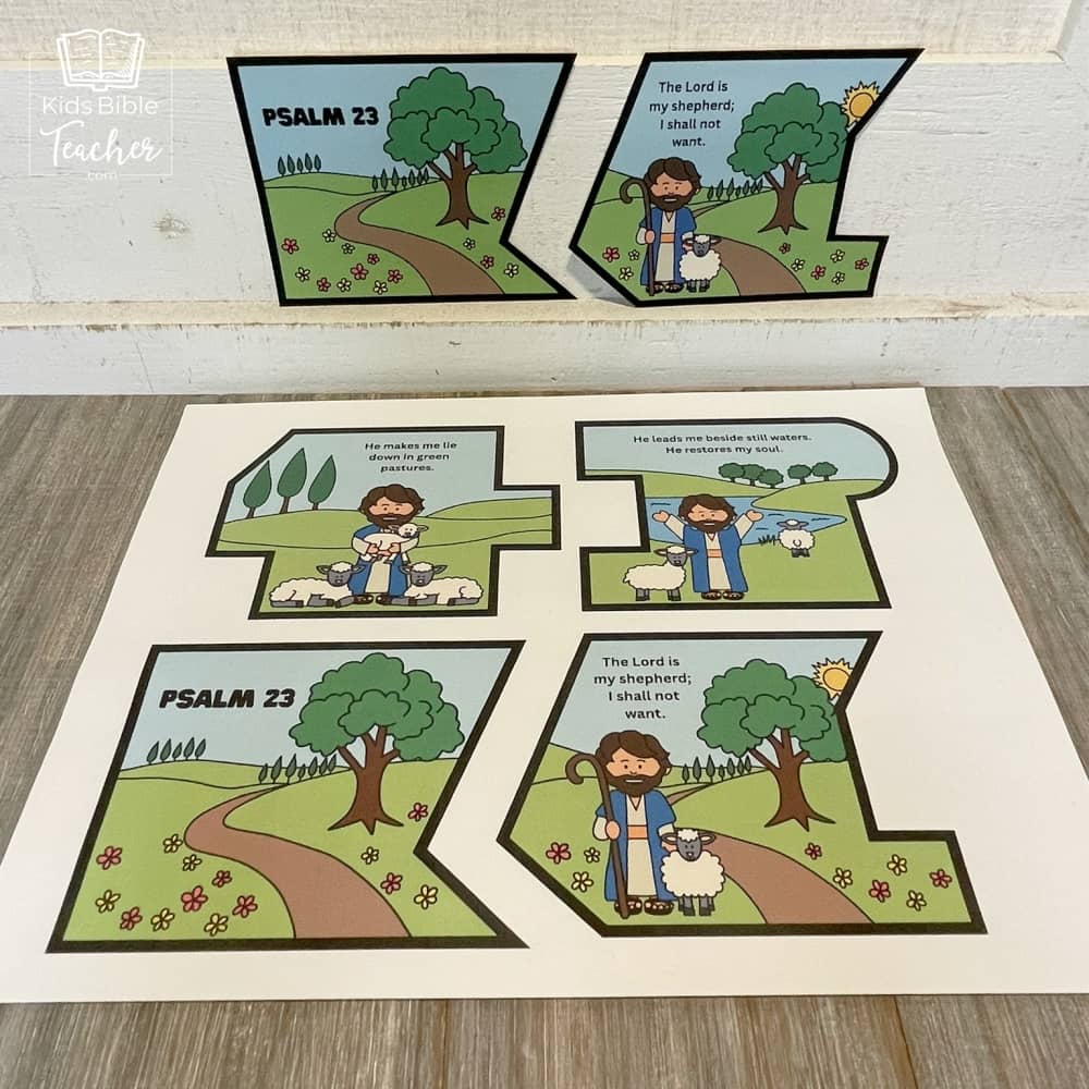 Psalm 23 Bible Puzzle for Kids