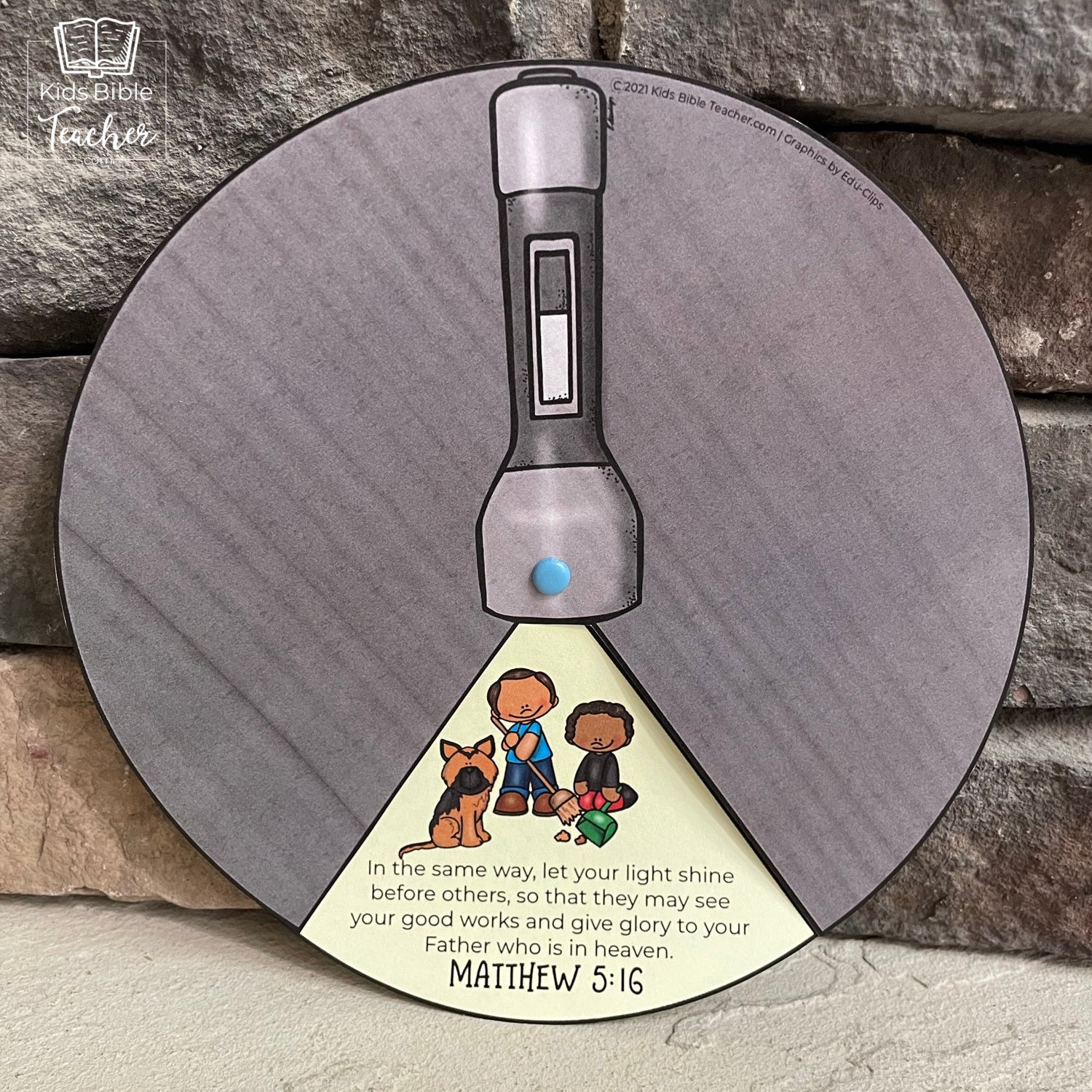 Bible Is My Light Spinner Craft for Kids