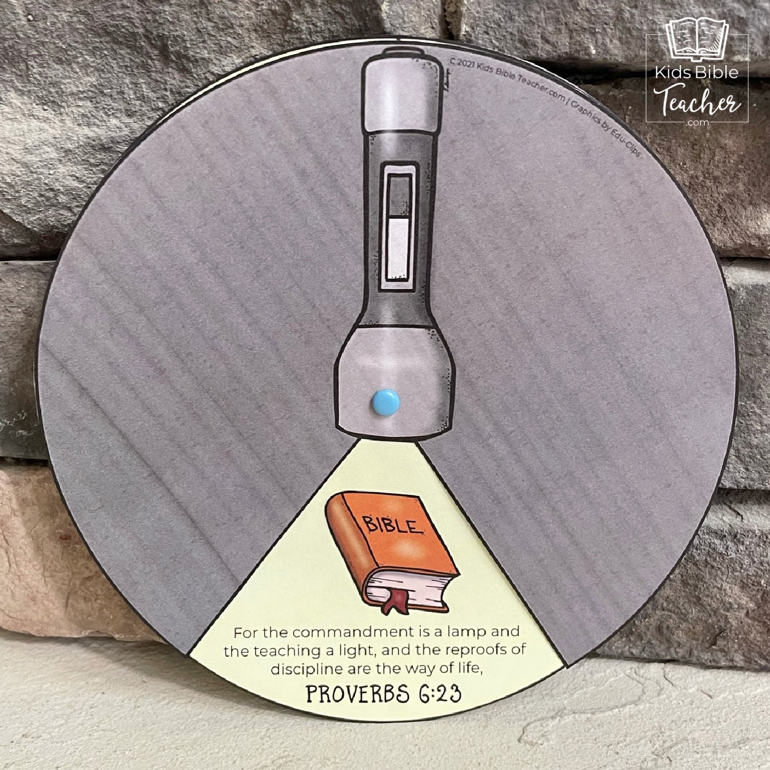 Bible Is My Light Spinner Craft for Kids