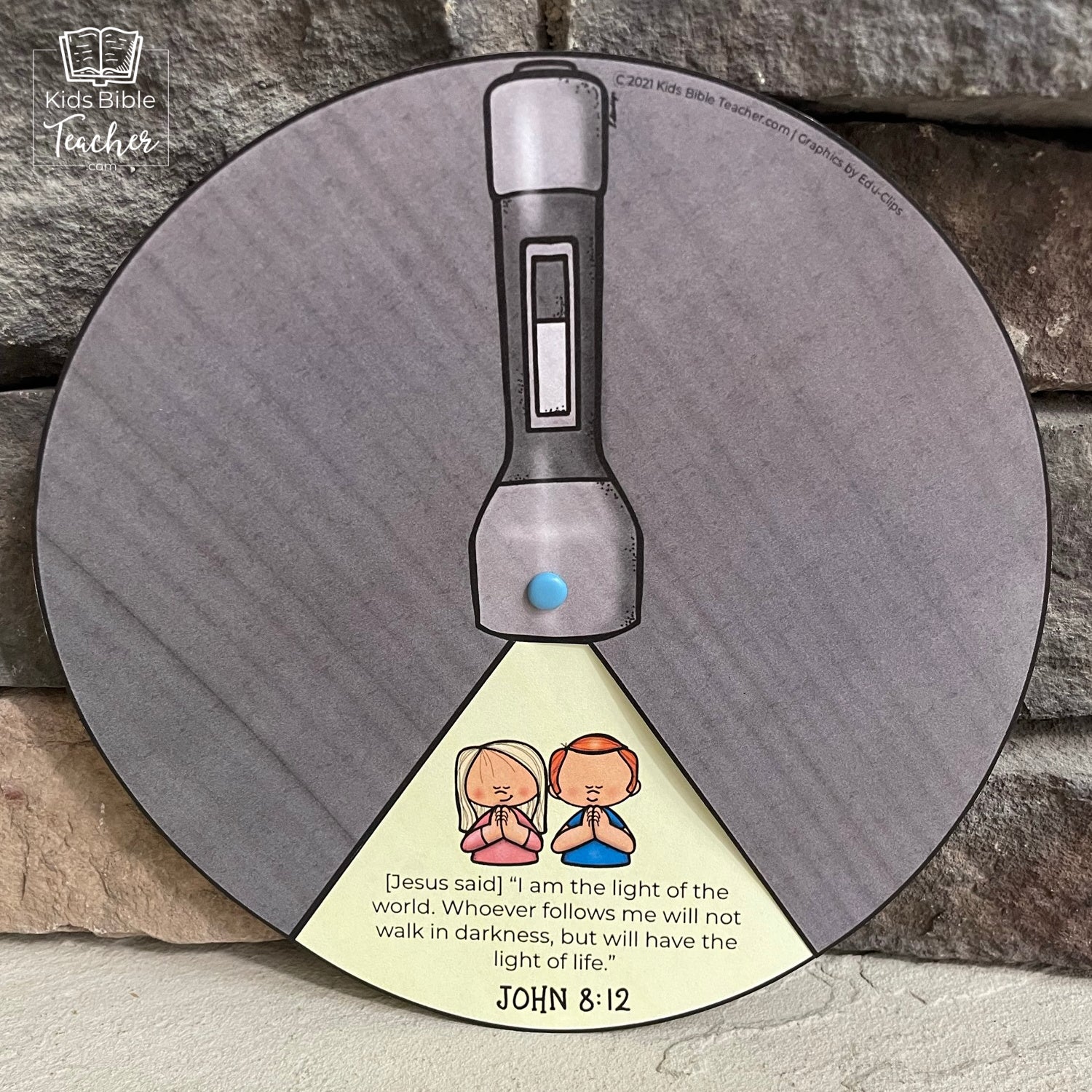 Bible Is My Light Spinner Craft for Kids