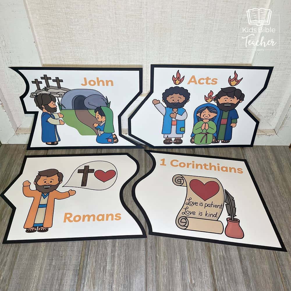 Books of the Bible Puzzle - New Testament Bible Games for Youth