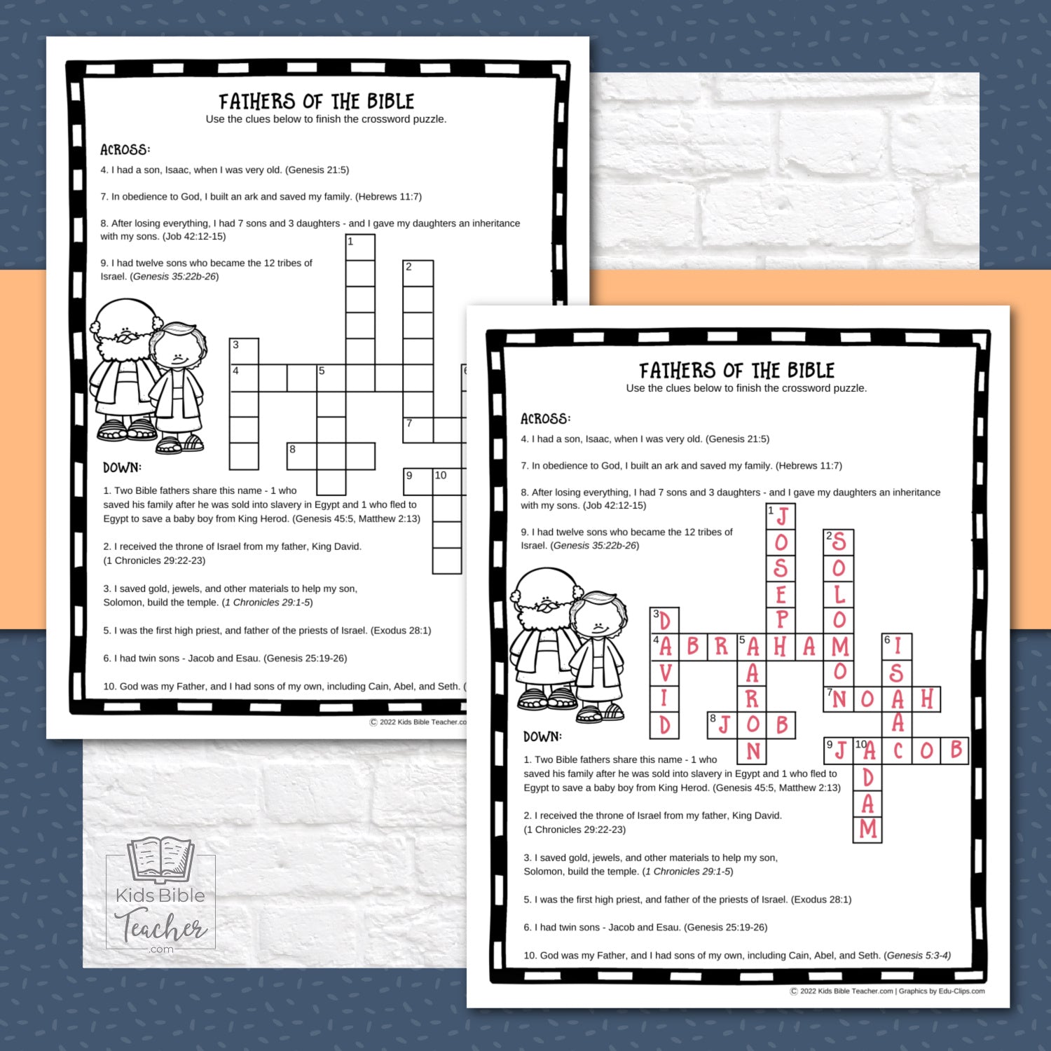 Fathers Day Worksheets Bible Activity Pages for Kids