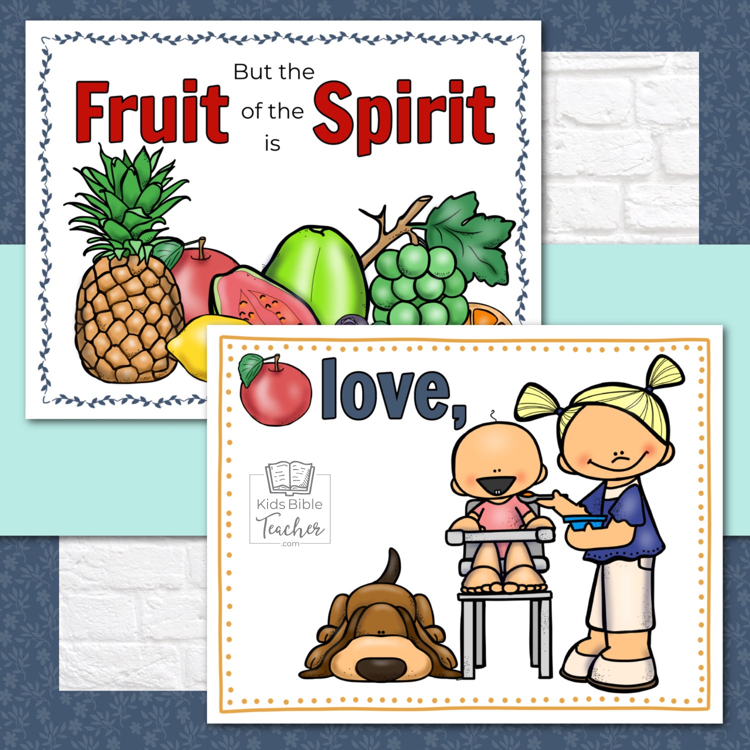 Fruit of the Spirit Teaching Posters and Mini Cards in Full Color