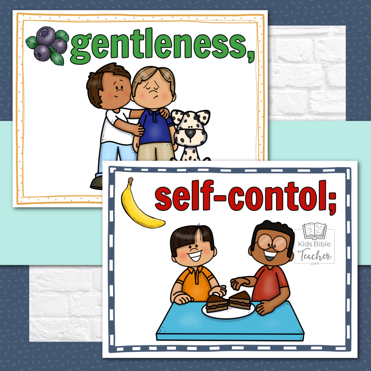 Fruit of the Spirit Teaching Posters and Mini Cards in Full Color