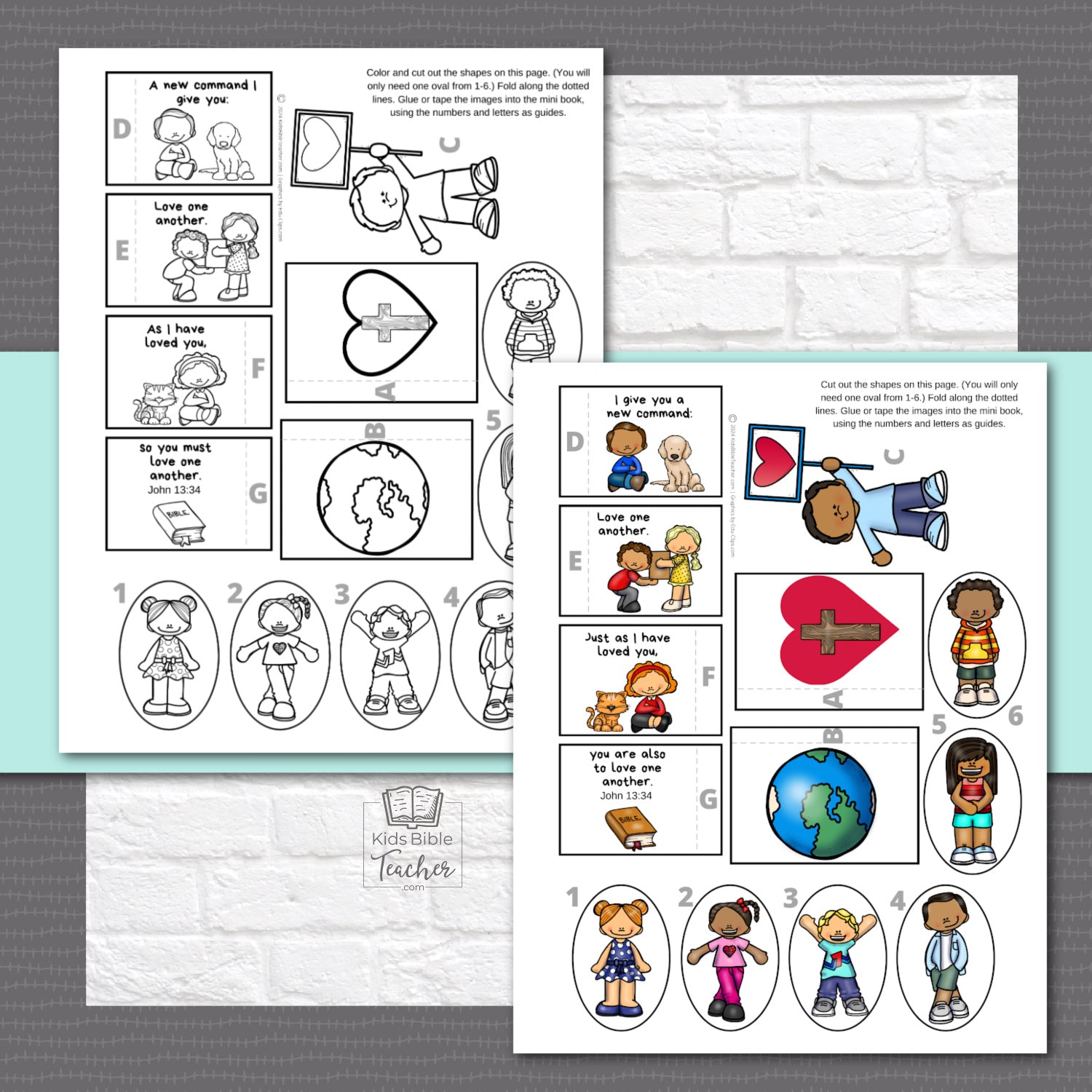 God Loves Me Mini Book Craft for Kids with Bible Verses about God&
