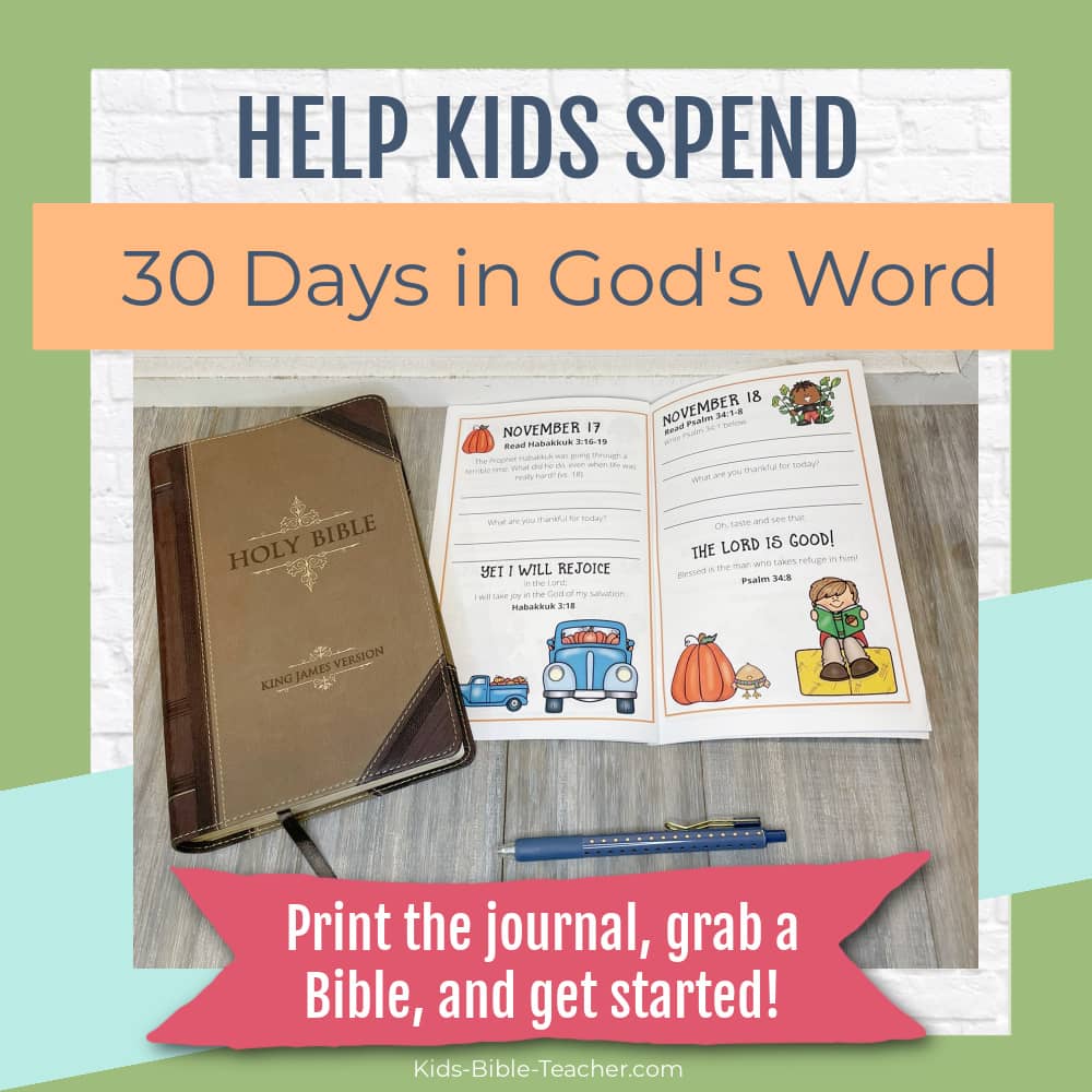 Gratitude Journal Pages with Thanksgiving Bible Verses, NOVEMBER Edition