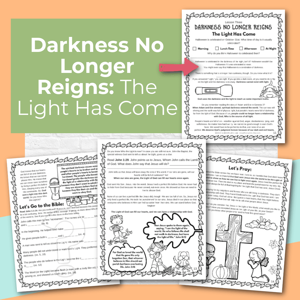 Halloween Bible Study for Kids: A Sweet Opportunity, Seeing the Gospel in Halloween (Printable PDF)