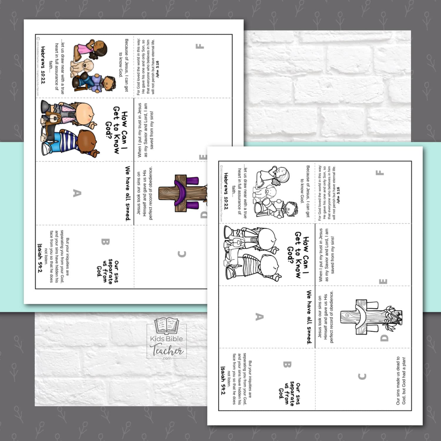 "How Can I Get To Know God?" Mini-Book Salvation Craft for Kids