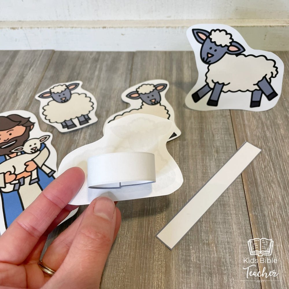 The Good Shepherd Bible Craft for Kids | Stand Up Shepherd Sheep Puppets | Paper Dolls