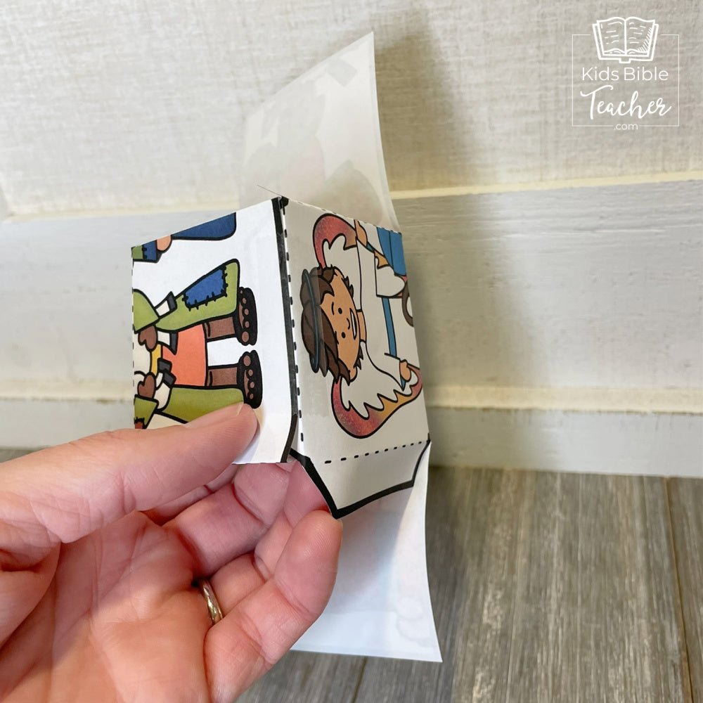 Shepherds and Angels Bible Puzzle Cube Christmas Nativity Craft