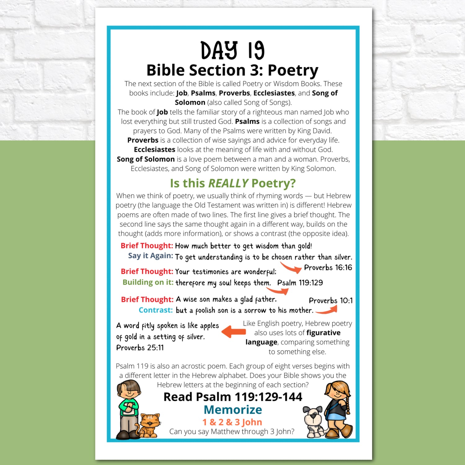 Introduction to the Bible Journal for Elementary Kids