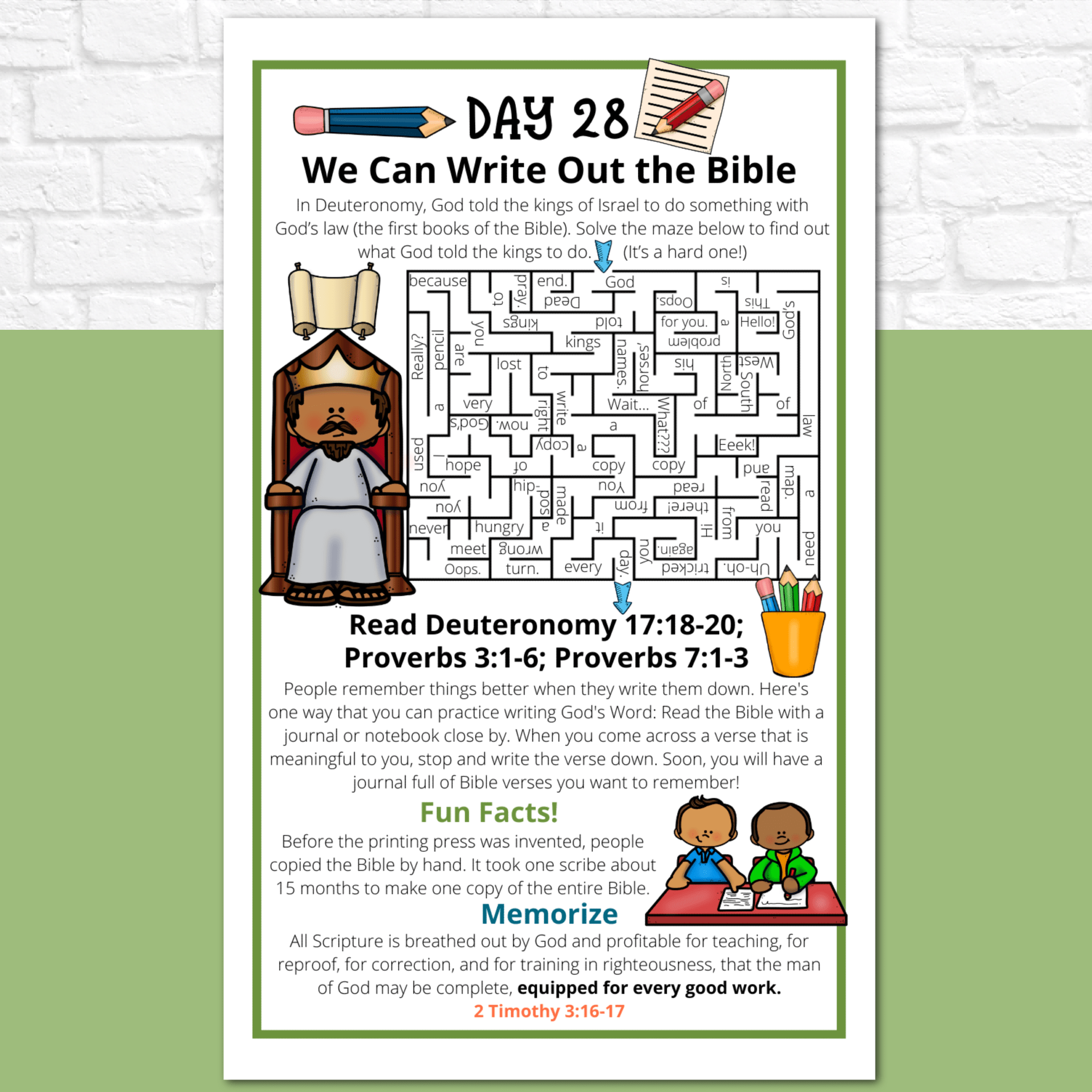 Introduction to the Bible Journal for Elementary Kids