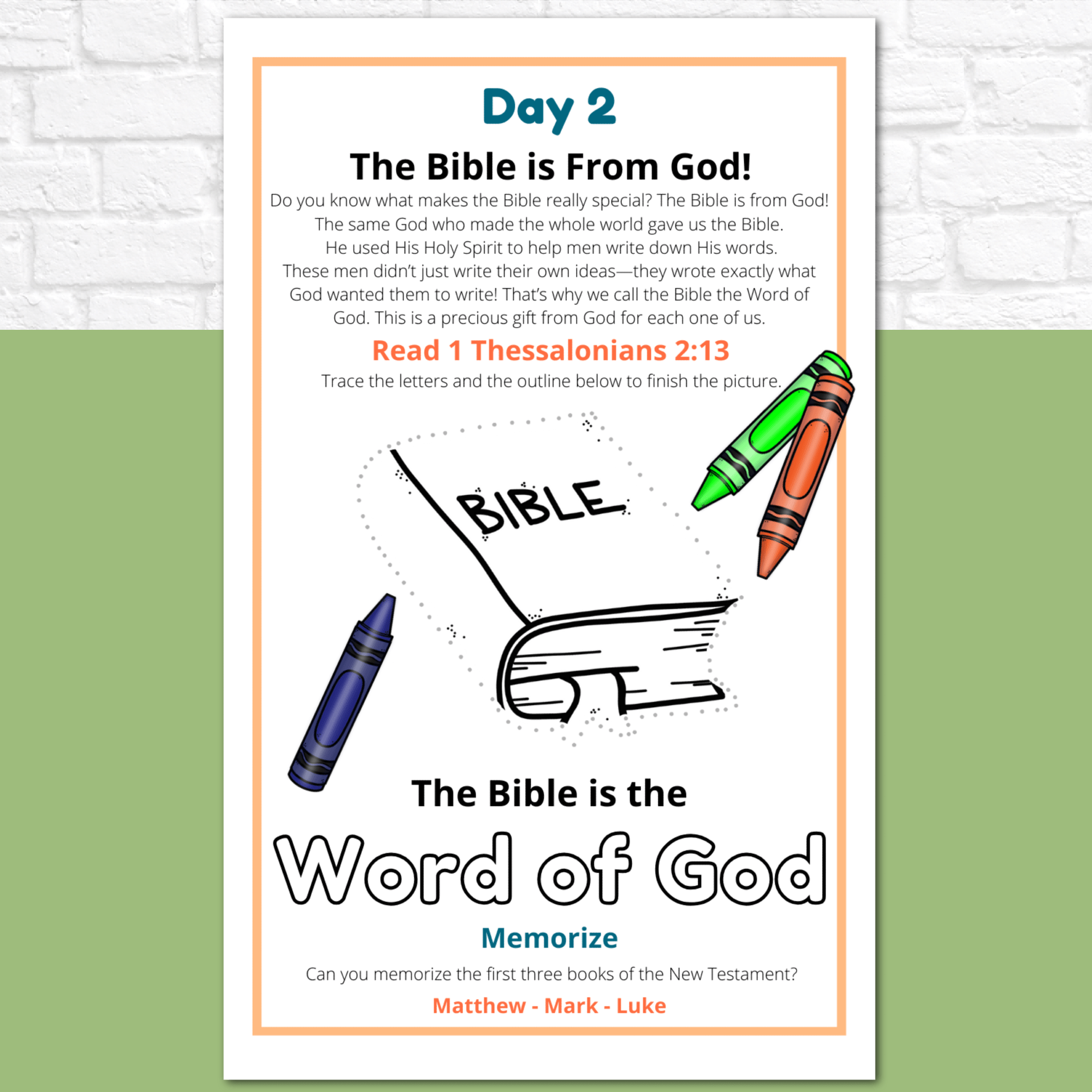 Introduction to the Bible Journal for Preschoolers and Early Readers
