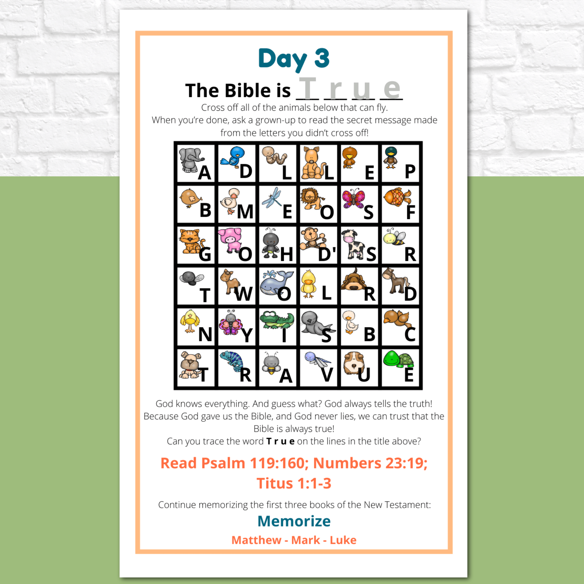 Introduction to the Bible Journal for Preschoolers and Early Readers