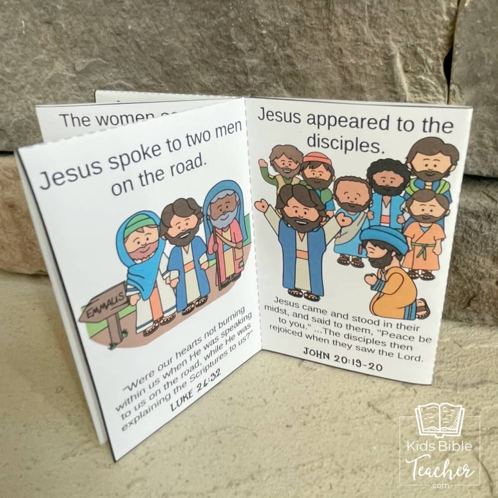 "Jesus Is Risen" Mini Book Easter Bible Craft for Kids