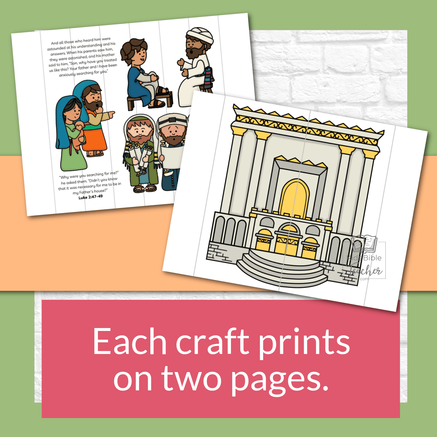 Jesus in the Temple Bible Story Craft