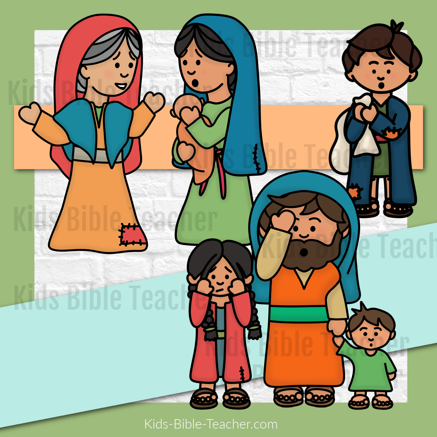 Jesus in the Temple Clip Art Set