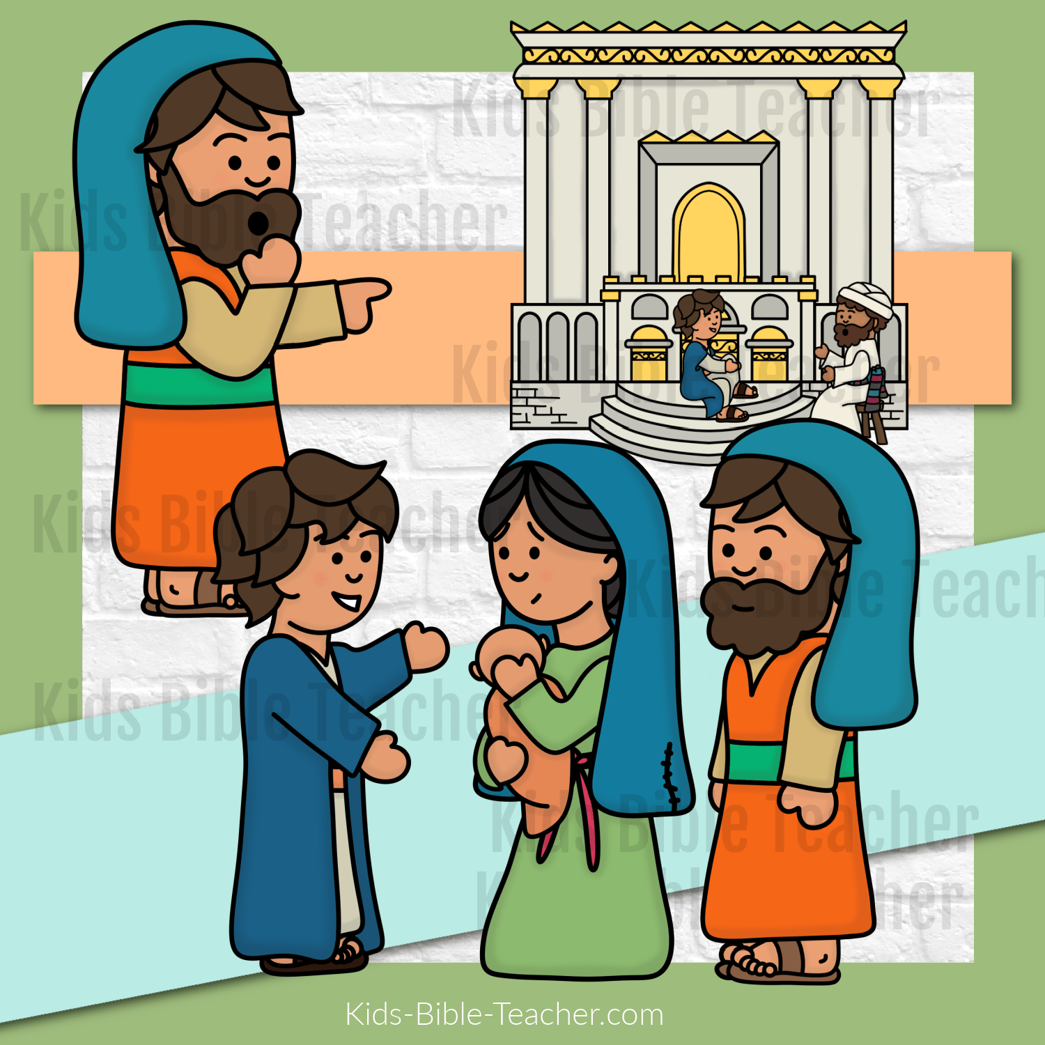 Jesus in the Temple Clip Art Set