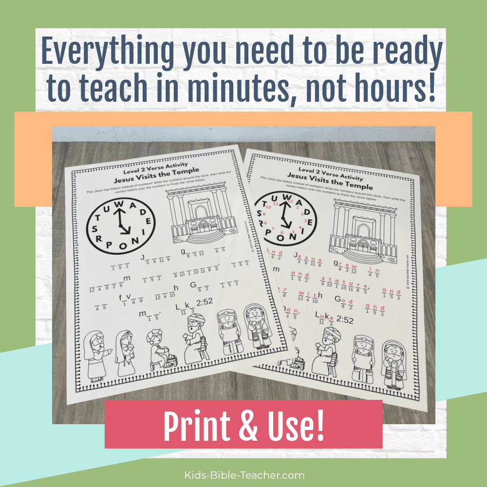 Jesus in the Temple Complete Bible Lesson