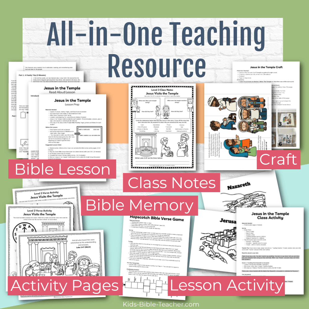 Jesus in the Temple Complete Bible Lesson
