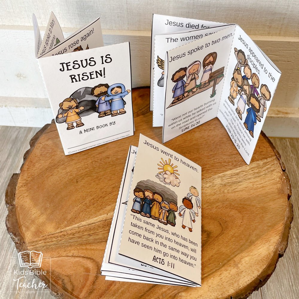 "Jesus Is Risen" Mini Book Easter Bible Craft for Kids