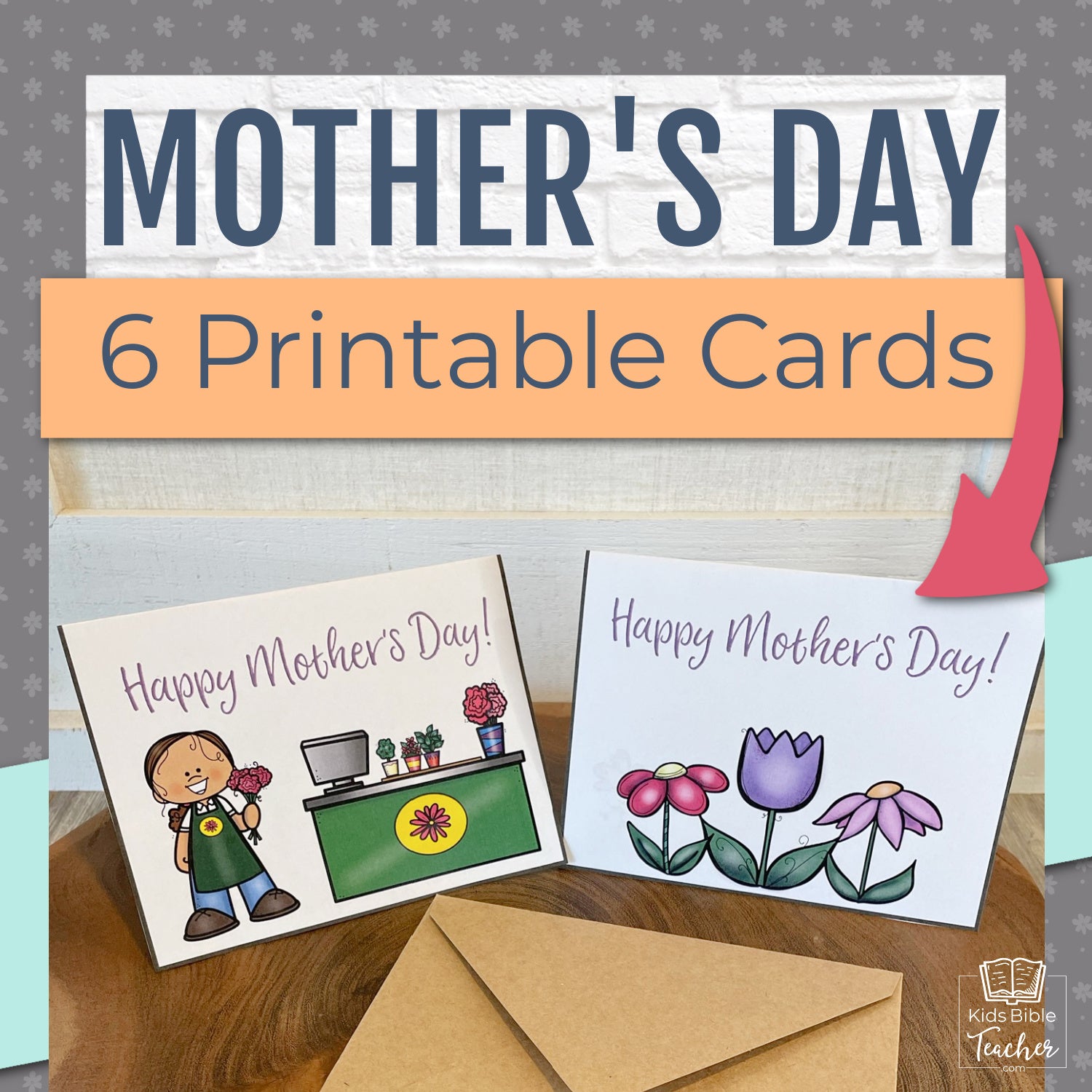 Mother's Day Printable Cards with Bible Verses for Kids to Make