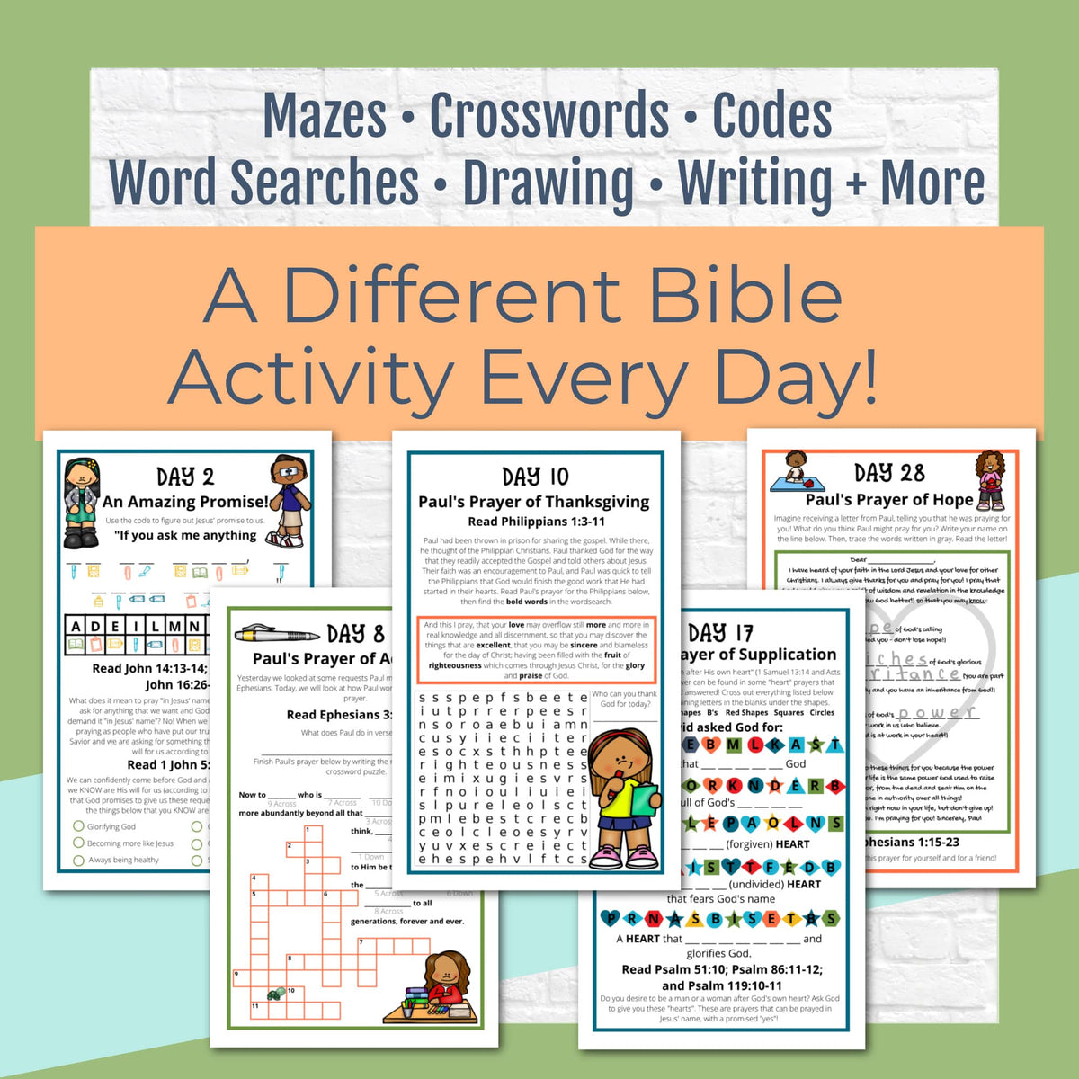 Prayer Journal Pages for Elementary Kids