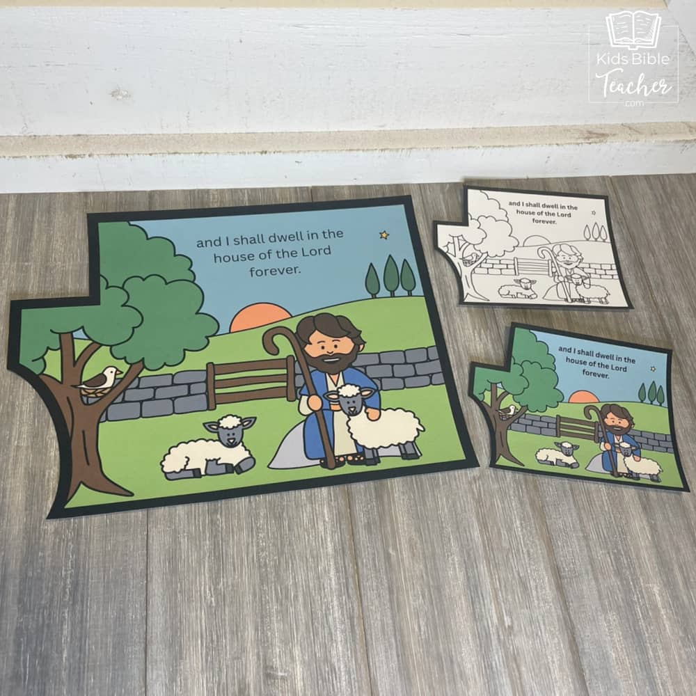Psalm 23 Bible Puzzle for Kids