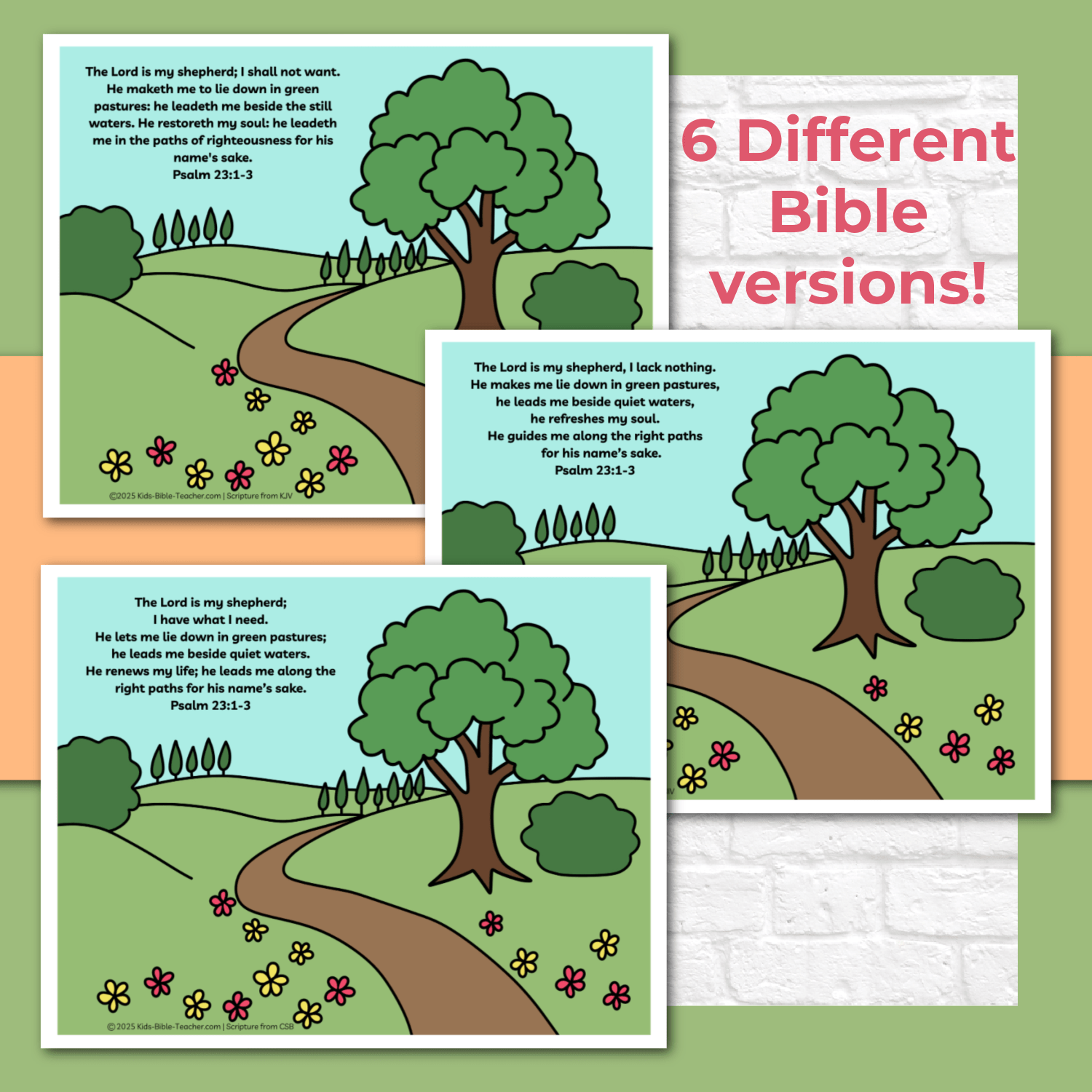 Psalm 23 Bible Craft for Kids | Stand Up Shepherd Sheep Paper Dolls | Bible Stick Puppets