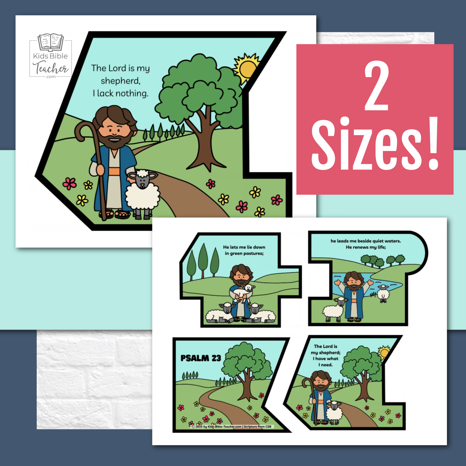 Psalm 23 Bible Puzzle for Kids