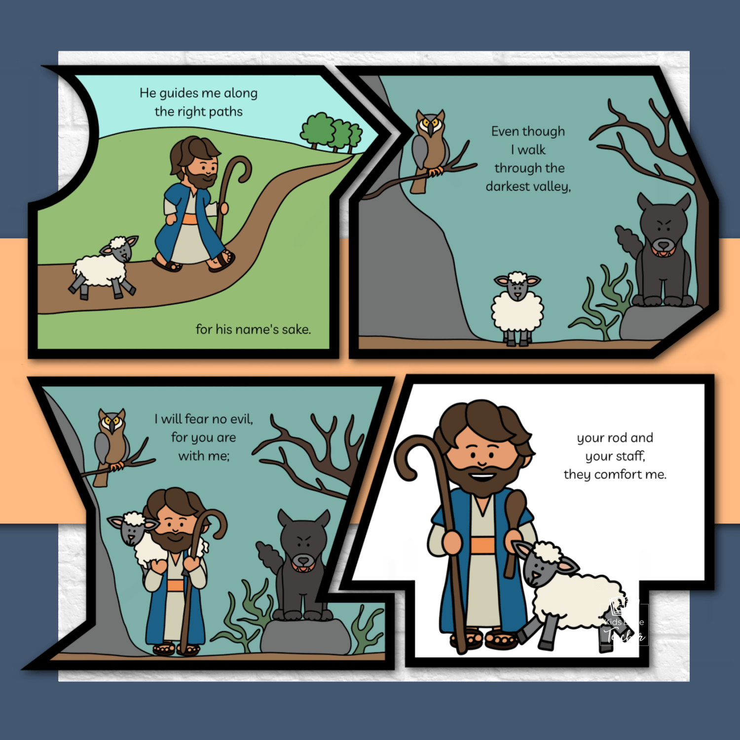 Psalm 23 Bible Puzzle for Kids