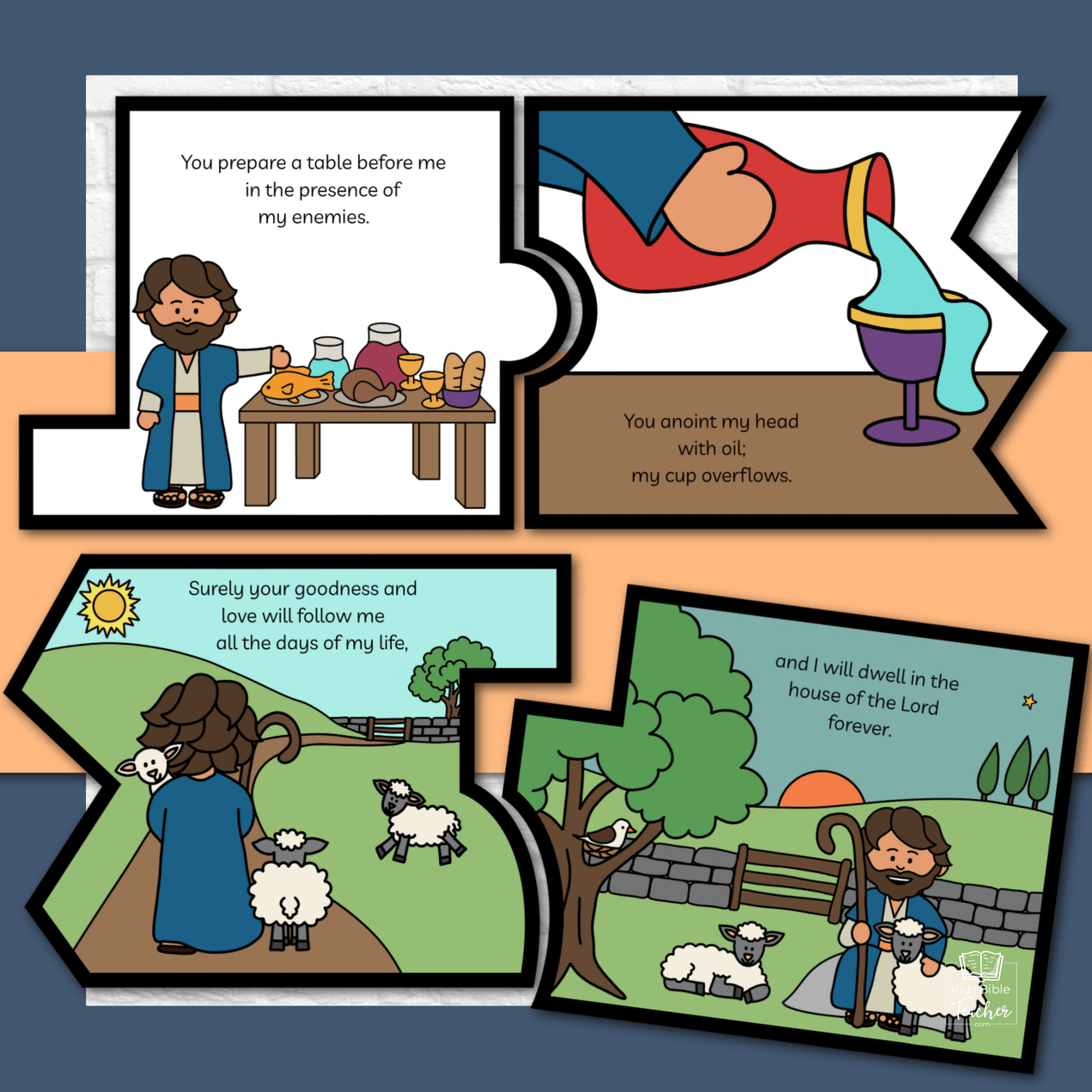 Psalm 23 Bible Puzzle for Kids