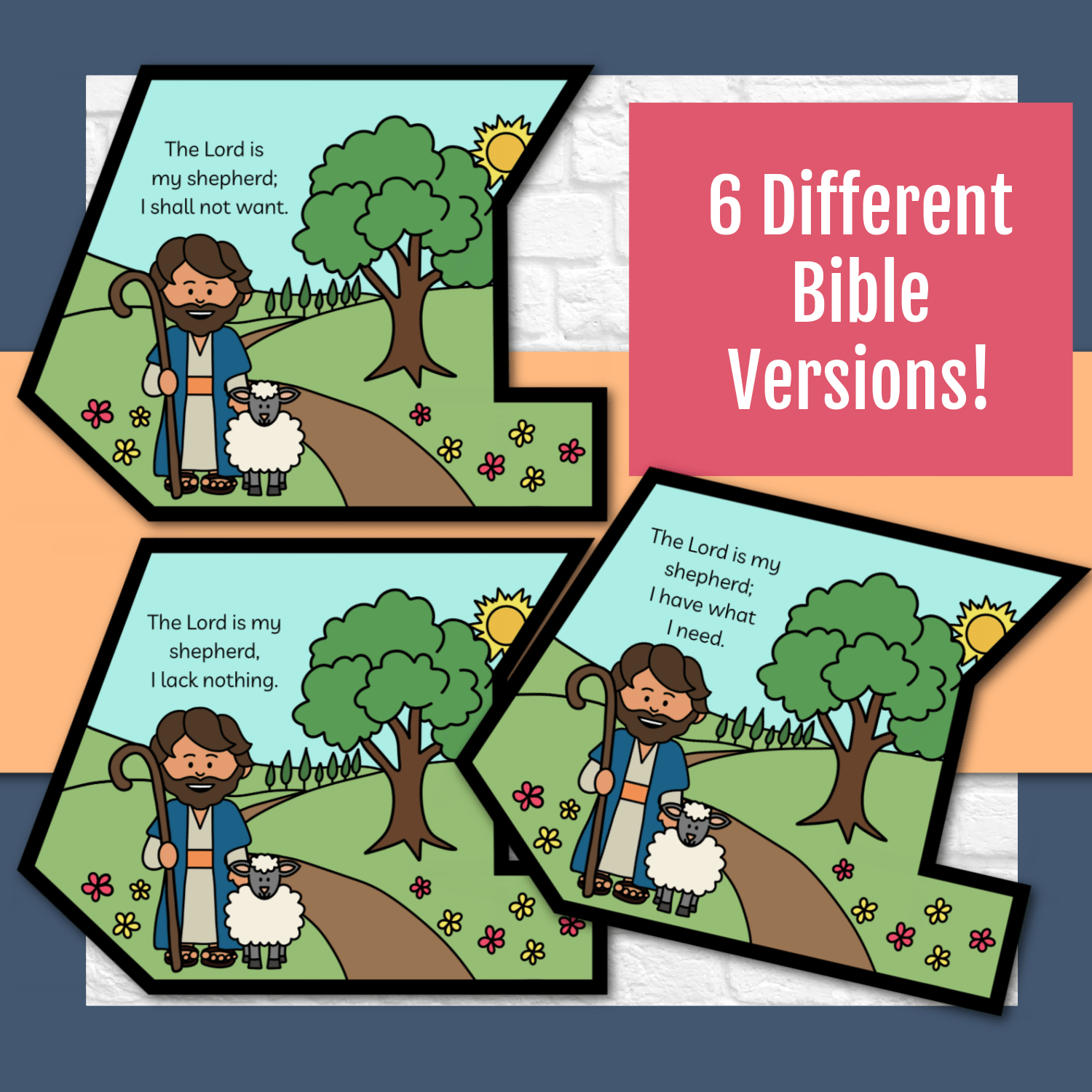 Psalm 23 Bible Puzzle for Kids