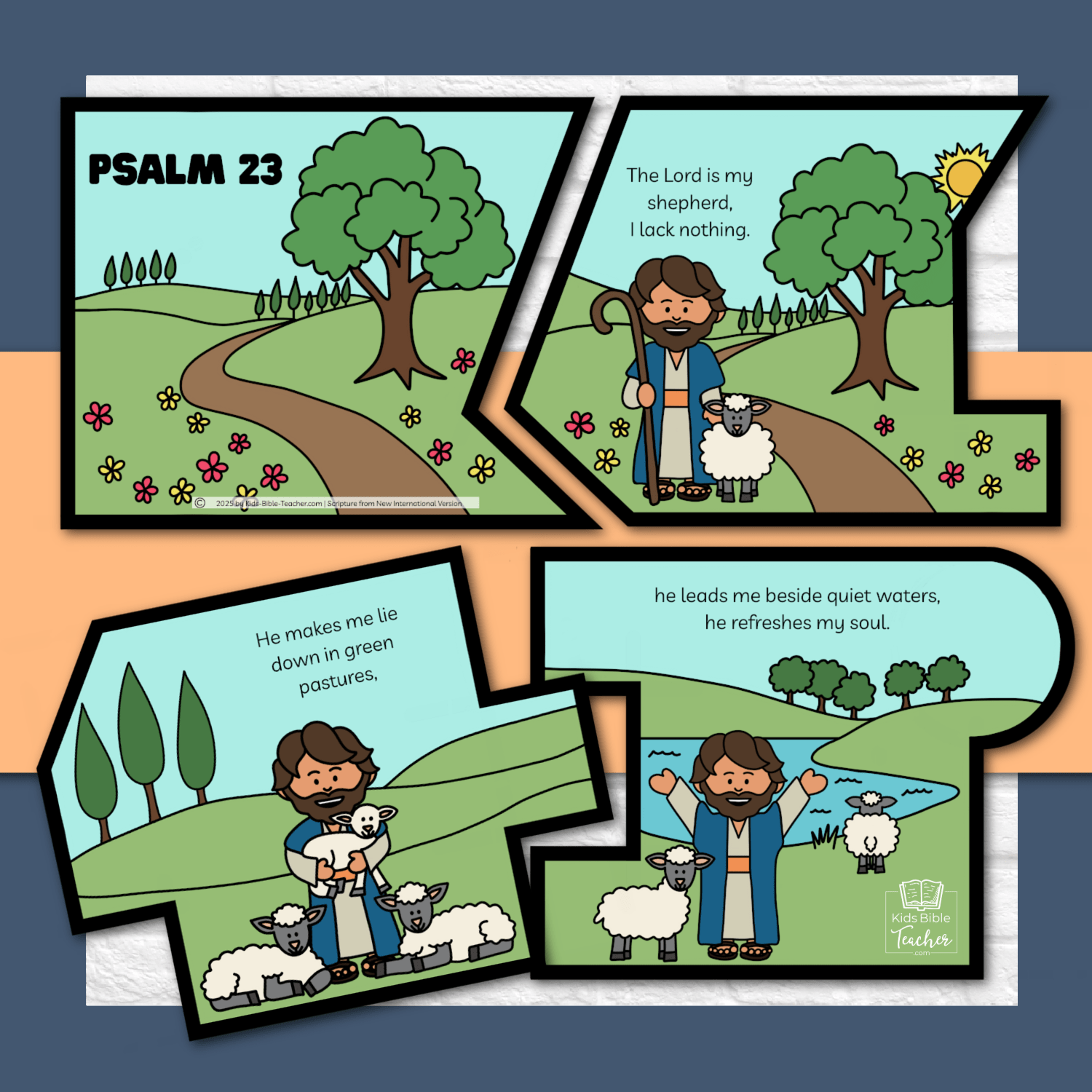 Psalm 23 Bible Puzzle for Kids