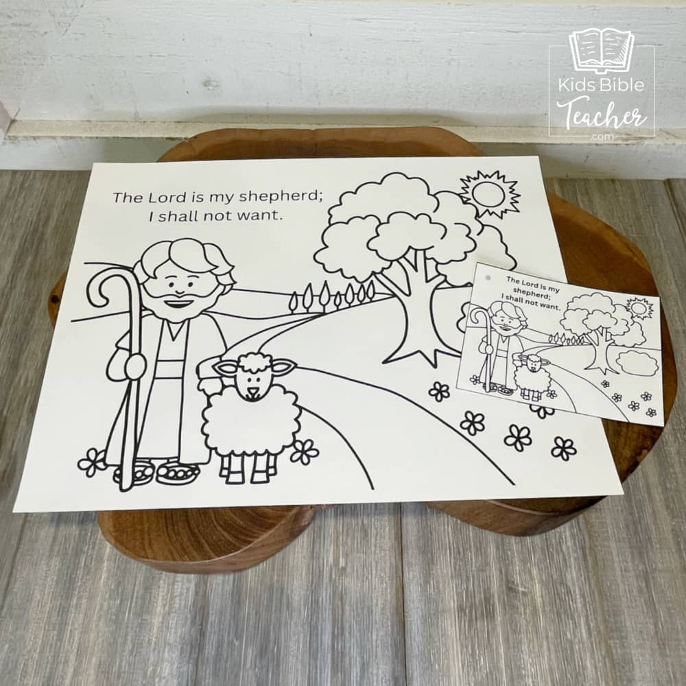 Psalm 23 Coloring Pages and Mini Cards