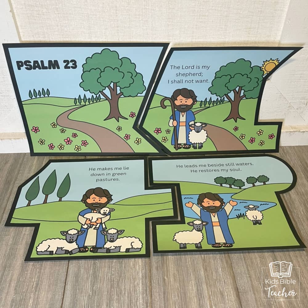 Psalm 23 Bible Puzzle for Kids