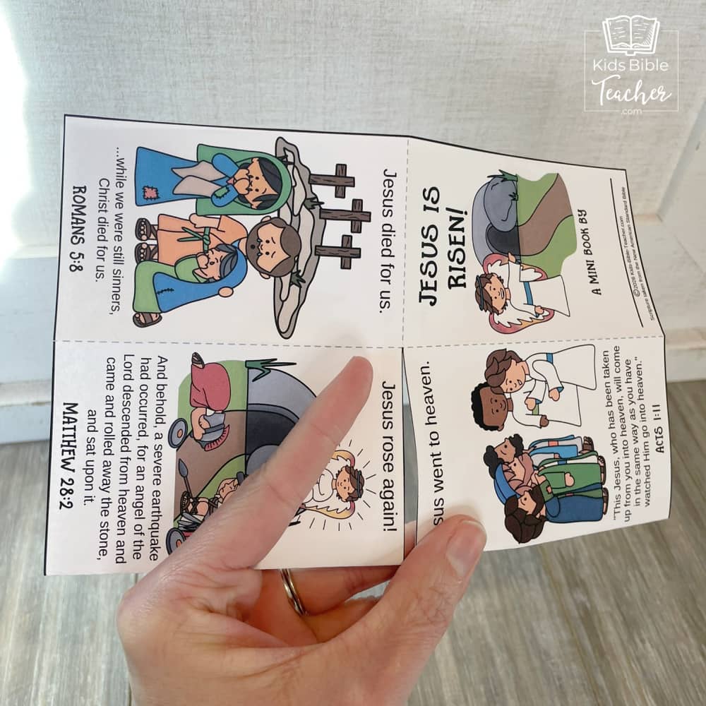 "Jesus Is Risen" Mini Book Easter Bible Craft for Kids