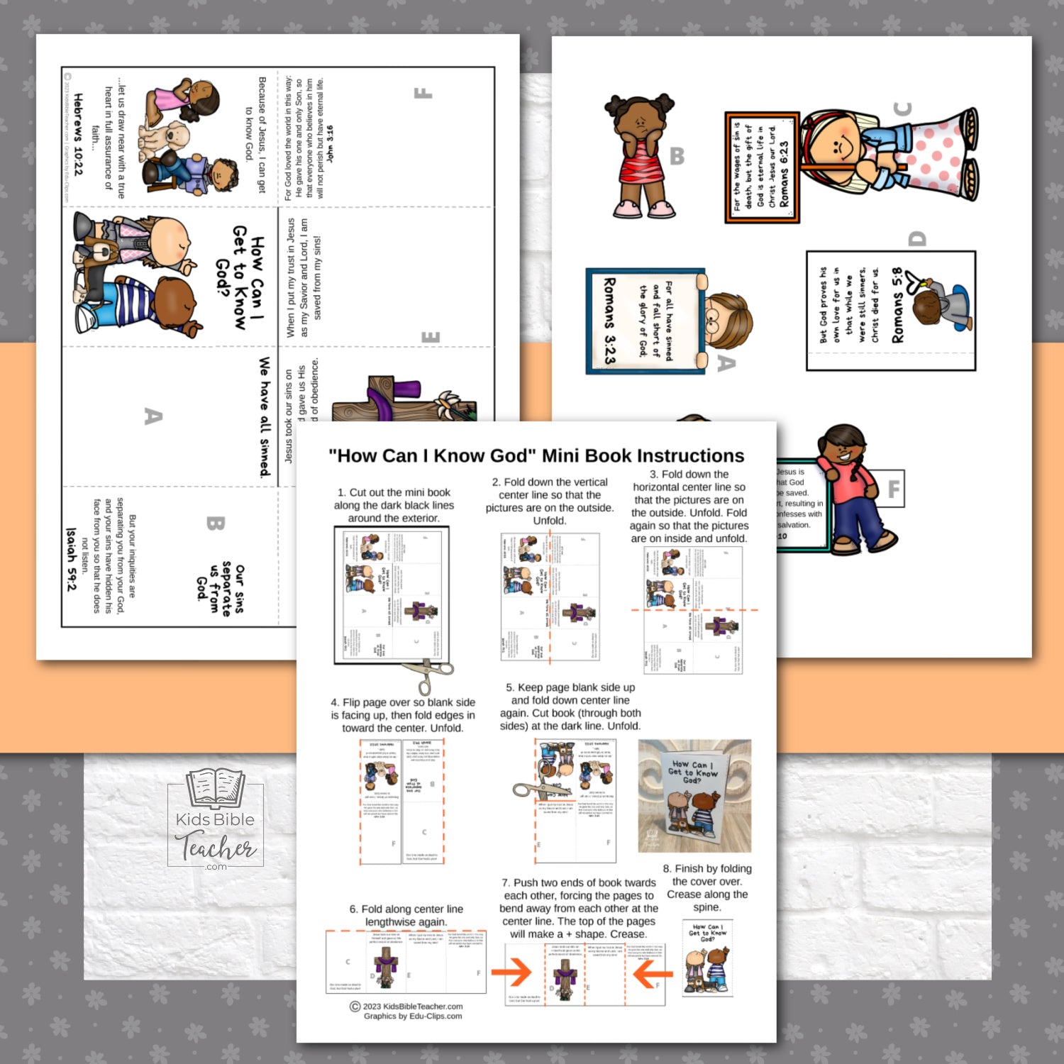 "How Can I Get To Know God?" Mini-Book Salvation Craft for Kids