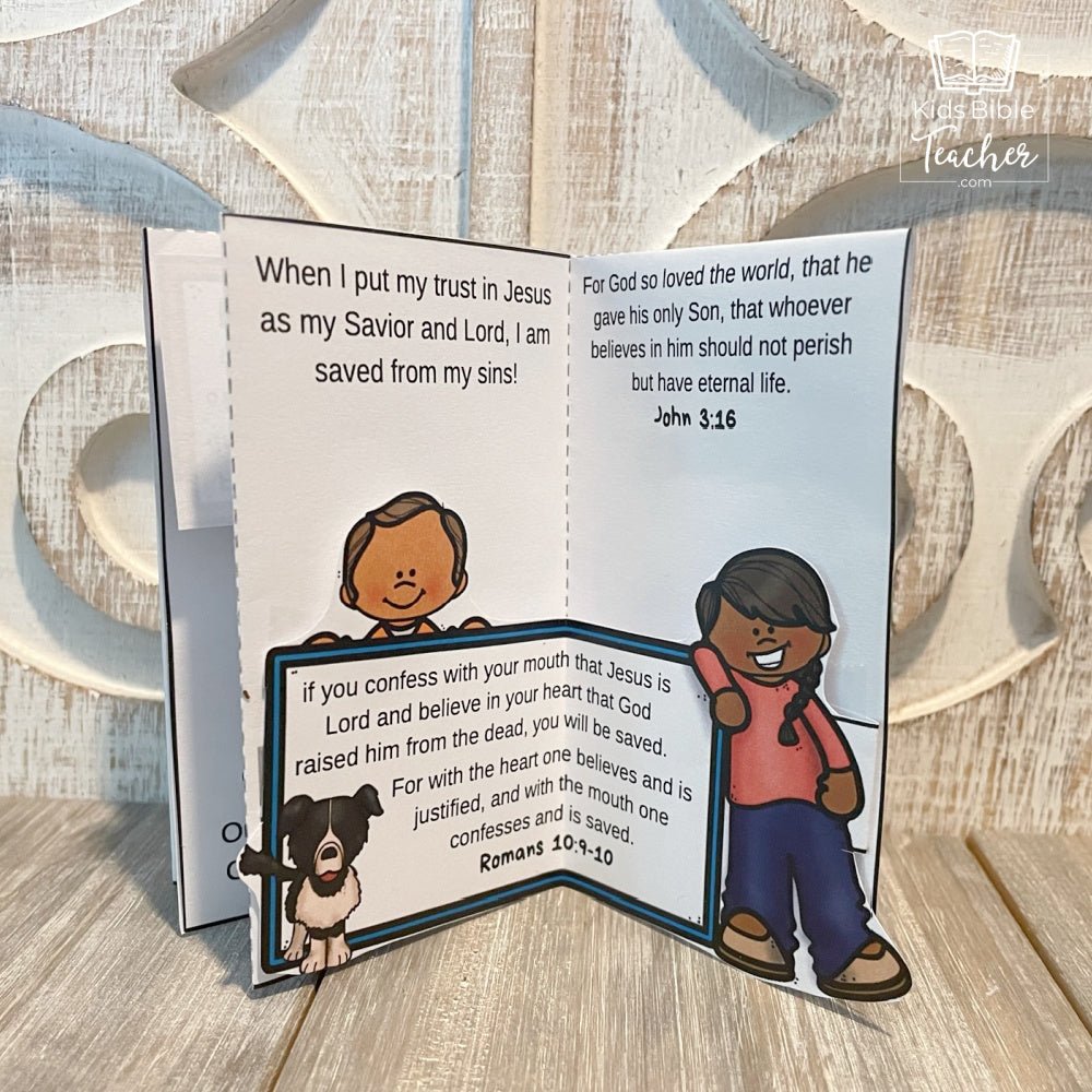 "How Can I Get To Know God?" Mini-Book Salvation Craft for Kids