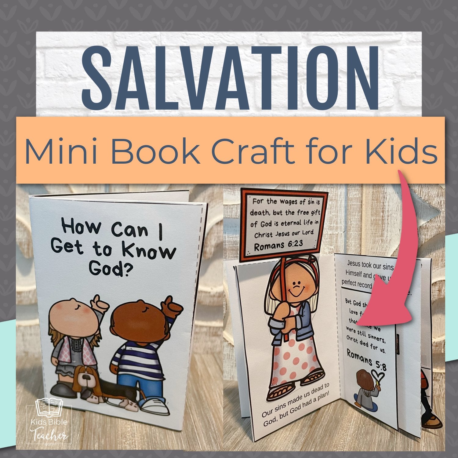 "How Can I Get To Know God?" Mini-Book Salvation Craft for Kids