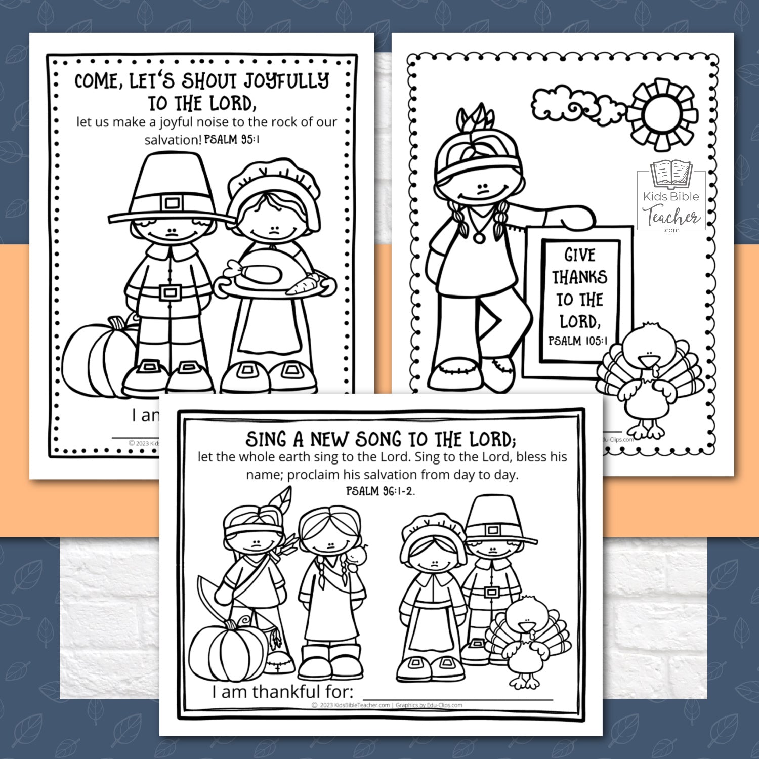 Thanksgiving Activity Pages with Thanksgiving Bible Verses for Kids
