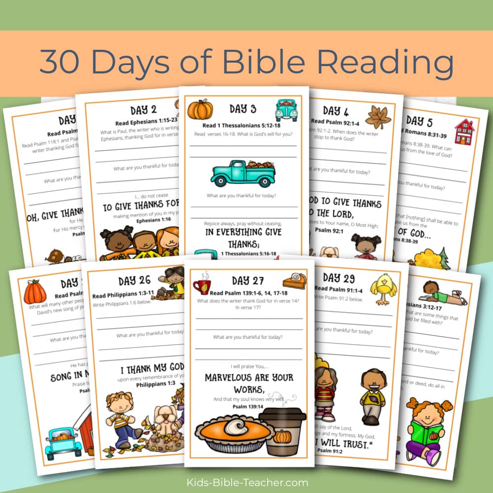 Gratitude Journal Pages with Thanksgiving Bible Verses, UNDATED Version