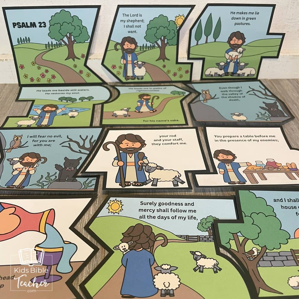 Psalm 23 Bible Puzzle for Kids