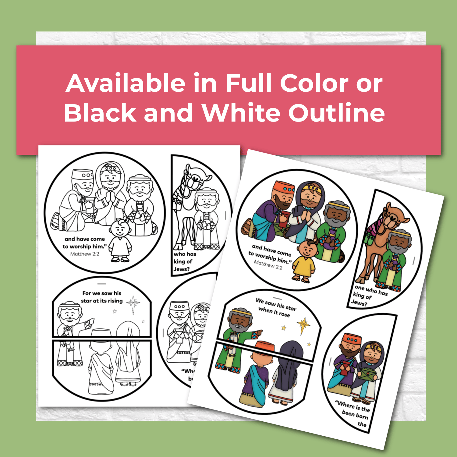 The Story of the Wise Men Matthew 2:2 Christmas Craft