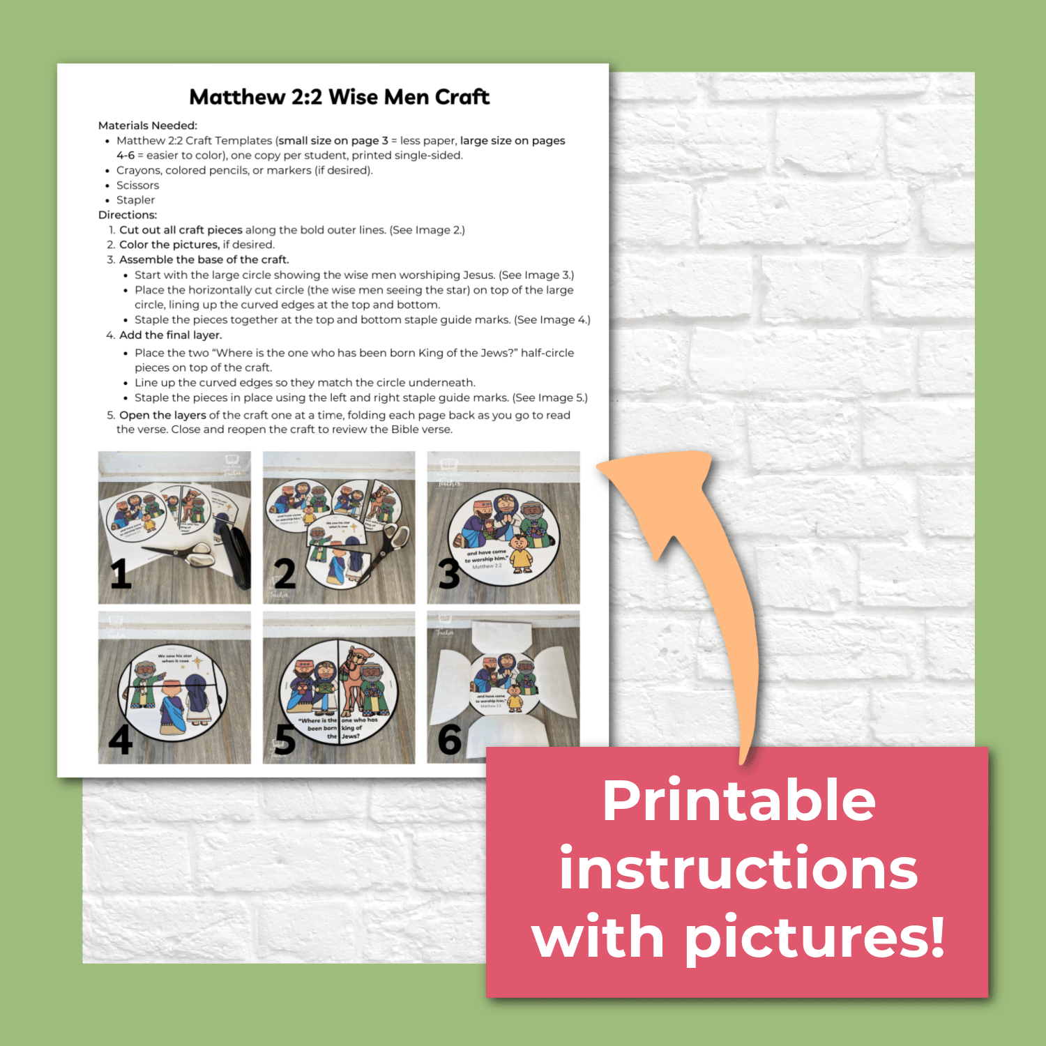 The Story of the Wise Men Matthew 2:2 Christmas Craft