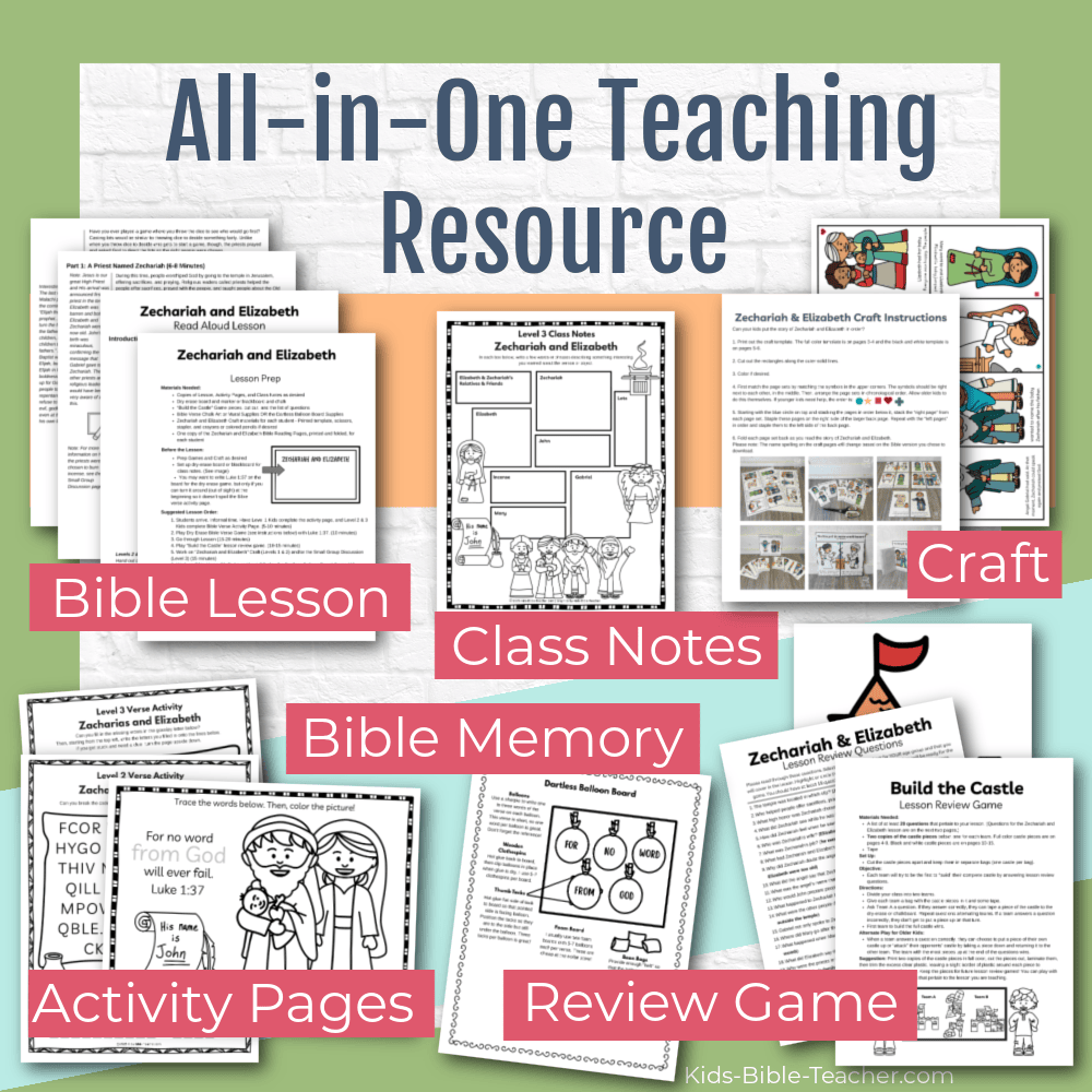 Zechariah & Elizabeth Complete Bible Lesson